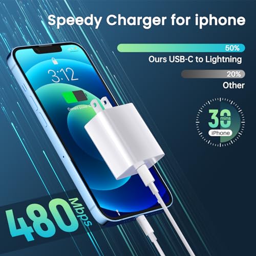 20W Fast Charging USB-C iPhone Charger 2-Pack