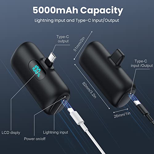 2-Pack Mini 5000mAh Portable Power Bank