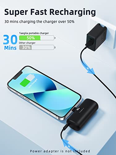 Taegila 5000mAh Portable Charger with Built-in Cable
