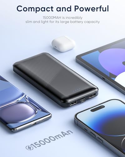 Feeke 15000mAh Dual USB Power Bank - 2 Pack