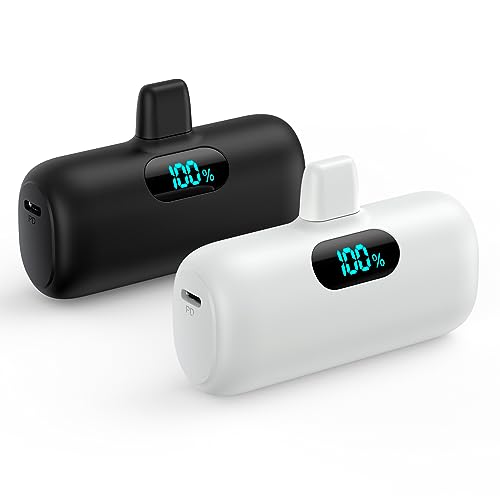2-Pack Mini 5000mAh Fast Charging Power Banks
