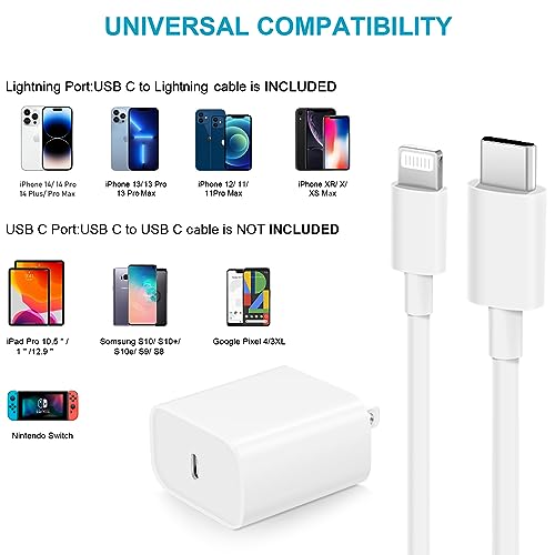 iPhone Fast Charger USB-C Wall Charger 2-Pack