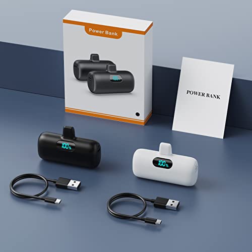 2-Pack Mini 5000mAh Portable Power Bank