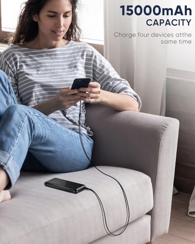 Feeke 15000mAh Dual USB Power Bank - 2 Pack