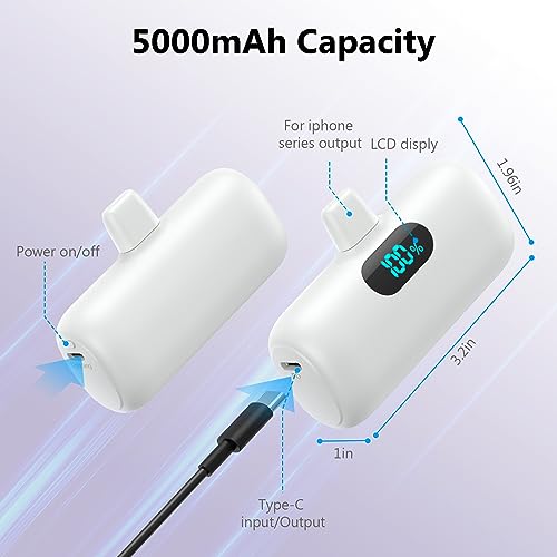 2-Pack Mini 5000mAh Fast Charging Power Banks