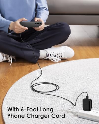 25W Fast USB-C Charger with 6FT Cable - 2 Pack