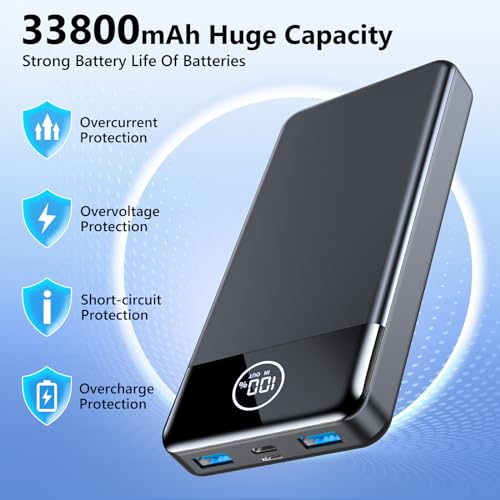 33800mAh Fast Charging Portable Power Bank