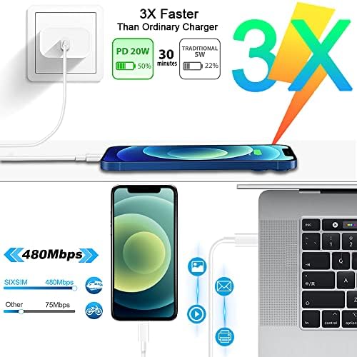 20W USB-C Fast Charger with 6ft Lightning Cable