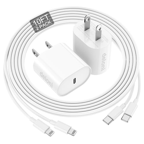 10FT Fast Charging USB C to Lightning Cable Set