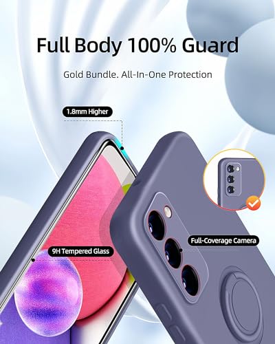 Dssairo Galaxy A03S Case with Ring Stand & Protectors