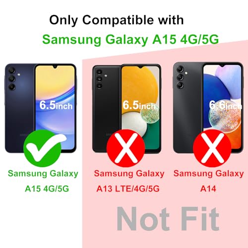 TENOC Matte Black Phone Case for Galaxy A15 5G