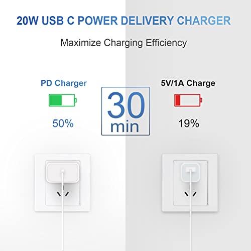 20W Fast Charging USB-C Wall Charger with Cable