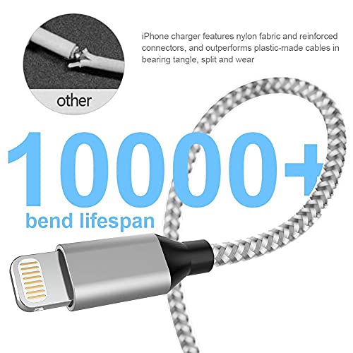 6-Pack Apple MFi Certified Lightning Cables 10ft