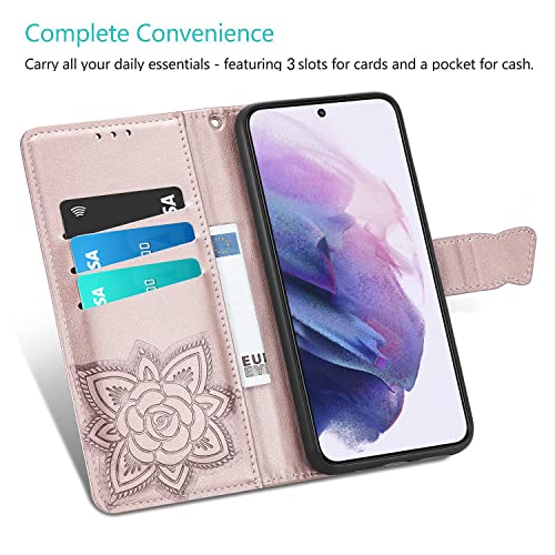 DiGPlus Galaxy S22 5G Floral Wallet Case