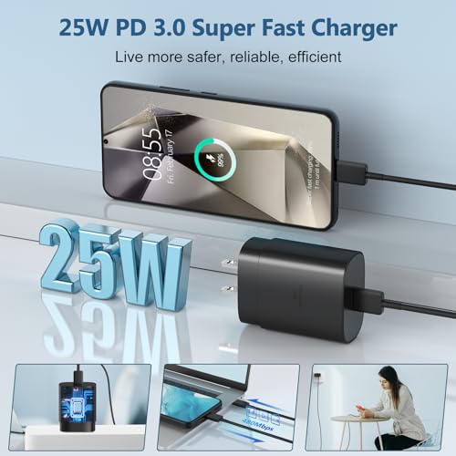 25W USB C Fast Charger with 6.6FT Cable