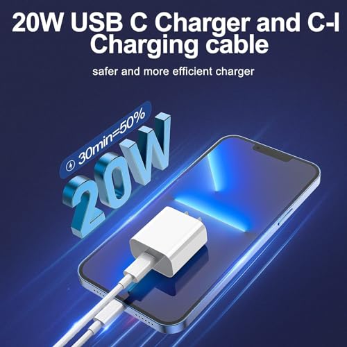 Fast Charging iPhone Charger with USB-C Cables