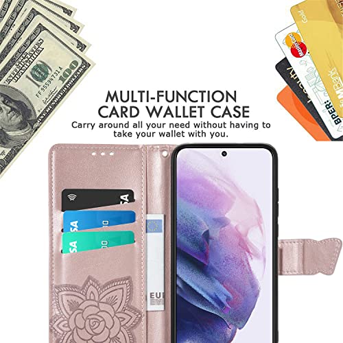 DiGPlus Galaxy S22 5G Floral Wallet Case