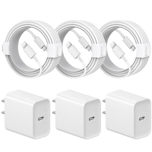 3-Pack 20W Fast Charging Cables for iPhone/iPad