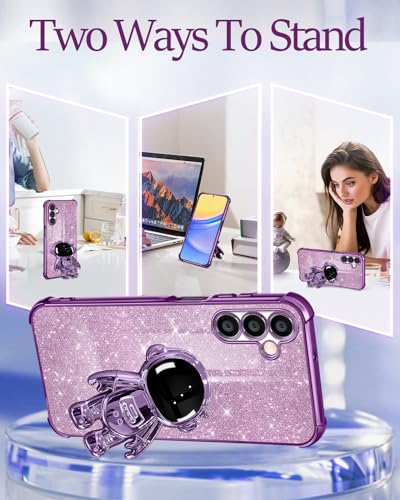 Cute Astronaut Glitter Case for Samsung Galaxy A15