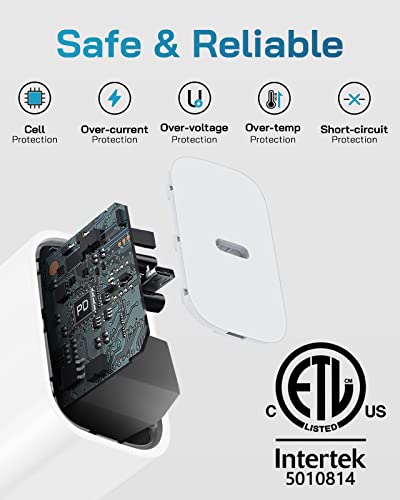 20W Fast Charging USB-C Wall Charger with Cable