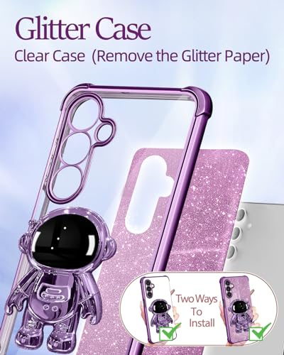 Cute Astronaut Glitter Case for Samsung Galaxy A15