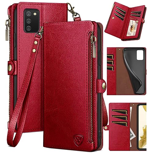 Samsung Galaxy A03S RFID Wallet Case - Red