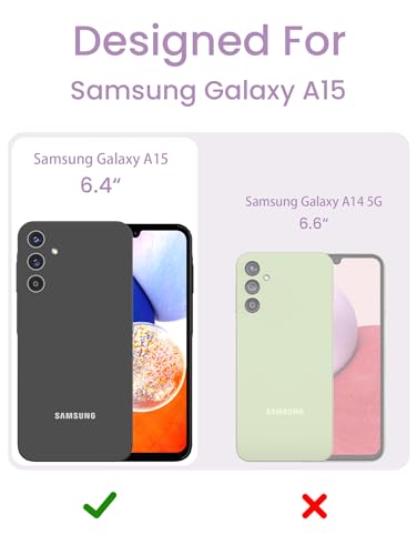 Galaxy A15 5G Floral Liquid Silicone Case - Purple