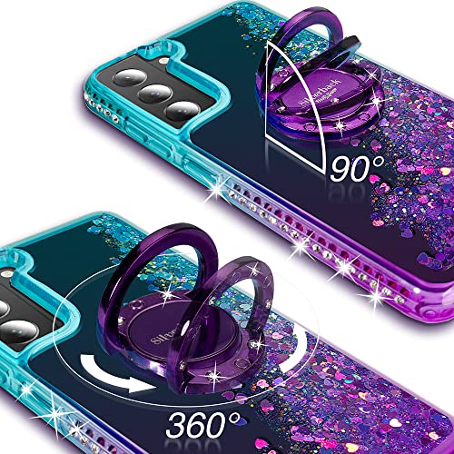 Galaxy S23 Liquid Holographic Glitter Case - Purple