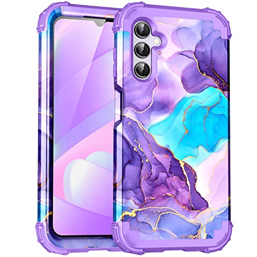 Marble Triple Layer Shockproof Case for Galaxy A14