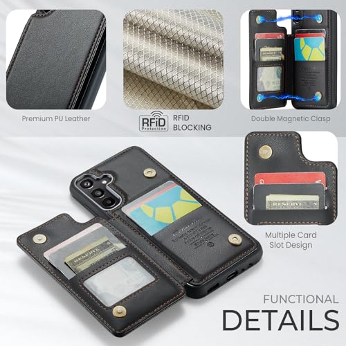 Ruiheshiyi Galaxy A15 5G Wallet Case - Black