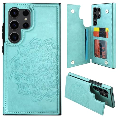 Samsung S24 Ultra Flower Wallet Case - Mint