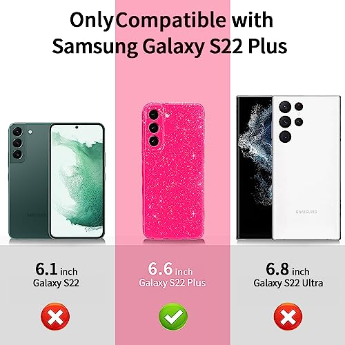 MINSCOSE Neon Bling Slim Case for Galaxy S22 Plus