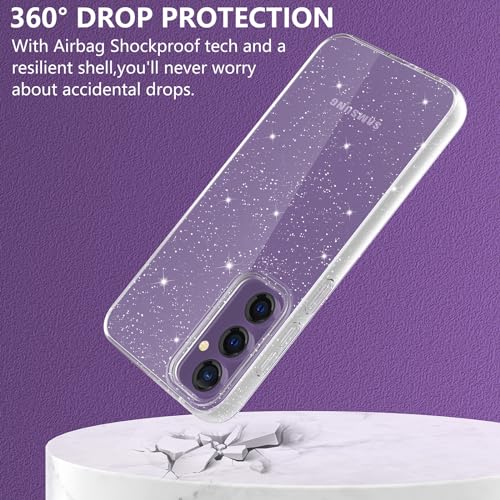 KSWOUS Glitter Phone Case for Samsung Galaxy S23 FE