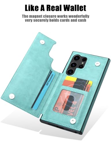 Samsung S24 Ultra Flower Wallet Case - Mint