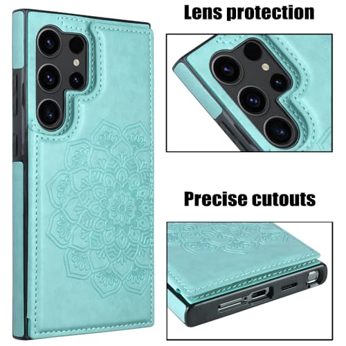 Samsung S24 Ultra Flower Wallet Case - Mint
