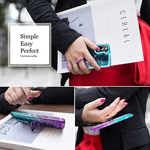 Galaxy S23 Liquid Holographic Glitter Case - Purple