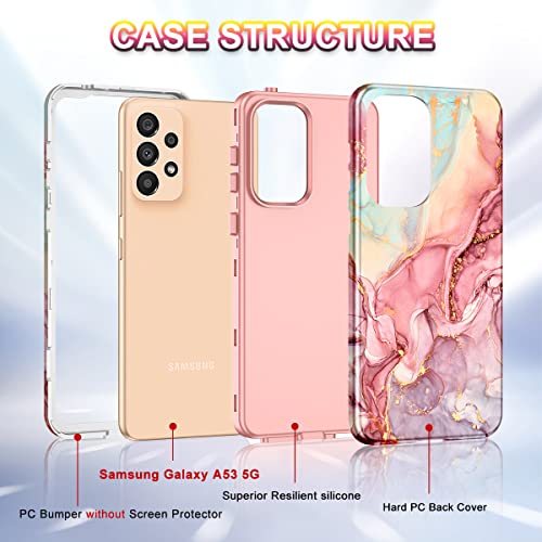 Marble Pattern Shockproof Case for Galaxy A53 5G