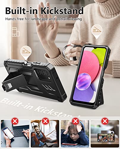 Samsung Galaxy A03S Rugged Armor Case with Kickstand