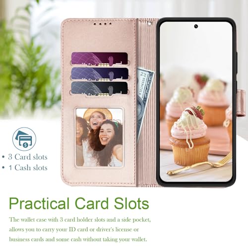 Floral Leather Wallet Case for Galaxy A15 5G