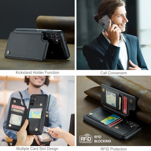 Ruiheshiyi Galaxy A15 5G Wallet Case - Black