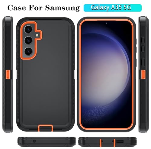 Qinmay Shockproof 3-Layer Case for Samsung A35 5G