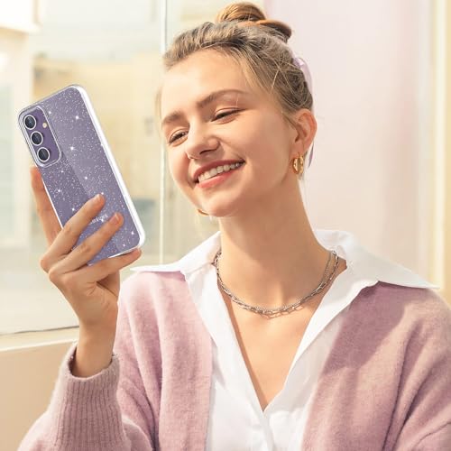 KSWOUS Glitter Phone Case for Samsung Galaxy S23 FE