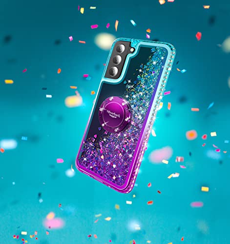 Galaxy S23 Liquid Holographic Glitter Case - Purple