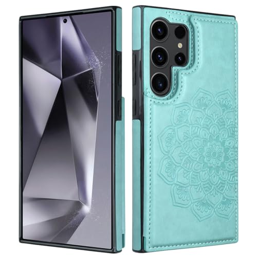 Samsung S24 Ultra Flower Wallet Case - Mint