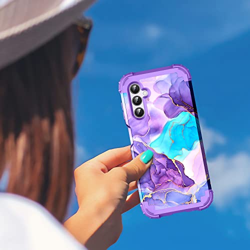 Marble Triple Layer Shockproof Case for Galaxy A14