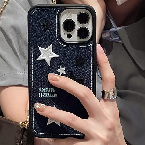 Cool Denim Star iPhone 14 Case – Silicone Protection
