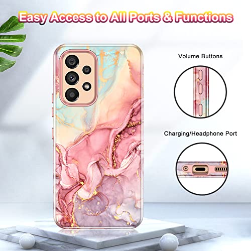 Marble Pattern Shockproof Case for Galaxy A53 5G
