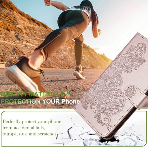 Floral Leather Wallet Case for Galaxy A15 5G