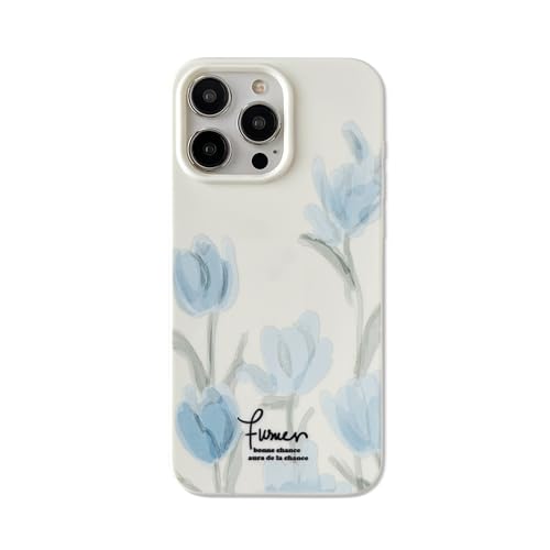 Artistic Blue Tulip iPhone Case for Pro Max