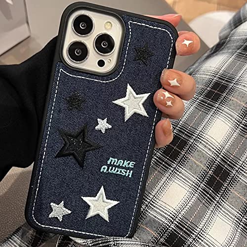 Cool Denim Star iPhone 14 Case – Silicone Protection